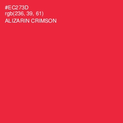 #EC273D - Alizarin Crimson Color Image
